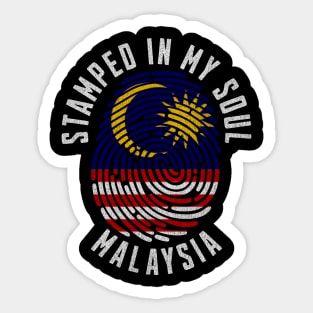 Stamped in My Soul Malaysia Flag Design Malaysian Pride Sticker